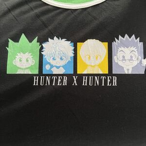 NWT Hunter X Hunter Anime Manga Chibi HOT TOPIC Black Sleeveless Shirt (XL)